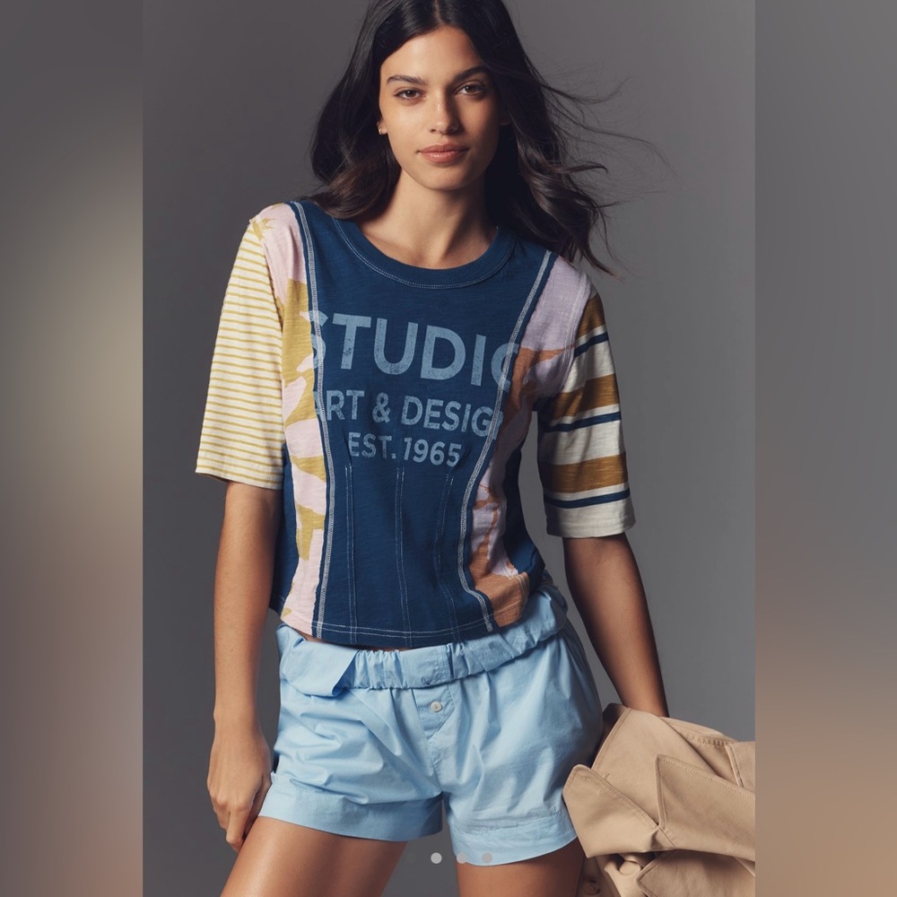 NWT Anthropologie Pilcro sliced ballet graphic tee XXS